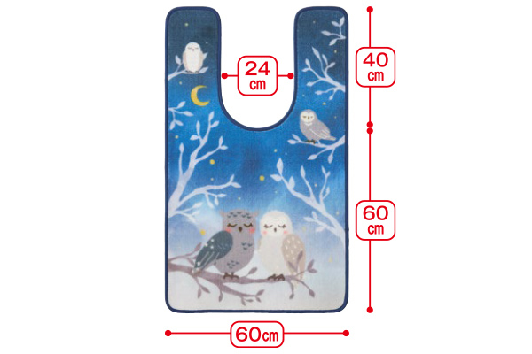 トイレマット　夜明け 耳長ロング６０×１００ｃｍ