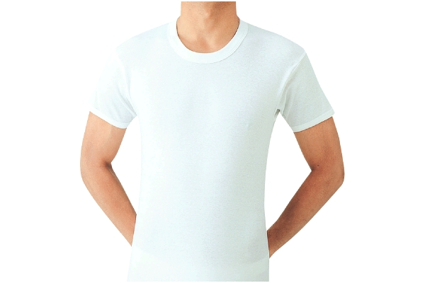 [グンゼＭＥＮ’Ｓ肌着]肌にやさしい綿100％ 半袖丸首