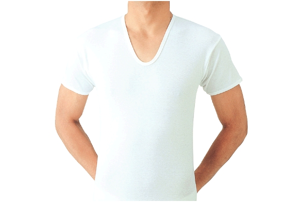 [グンゼＭＥＮ’Ｓ肌着]肌にやさしい綿100％ 半袖Ｕ首