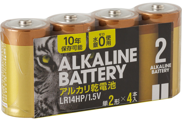 アルカリ乾電池 （４本）単２
