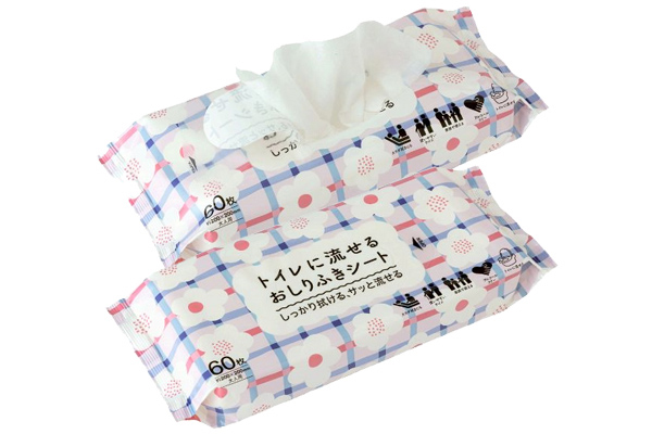 トイレに流せるおしりふきシート