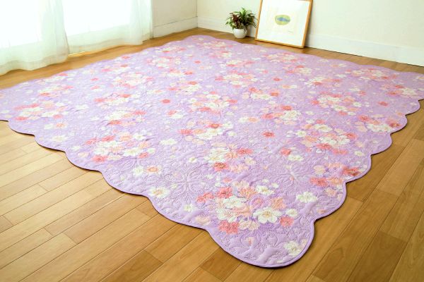 キルトカバー　花だより 正方形 190×190cm