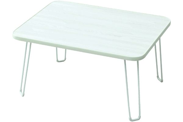 折れ脚ローテーブル　ホワイト