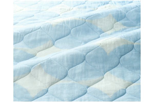 綿100％ガーゼ敷きパッド　2色組　１００×２００ｃｍ