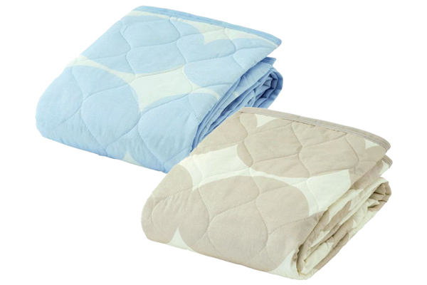 綿100％ガーゼ敷きパッド　2色組　１００×２００ｃｍ