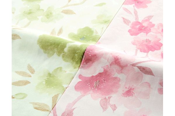 国産　綿100％枕カバー　さくら