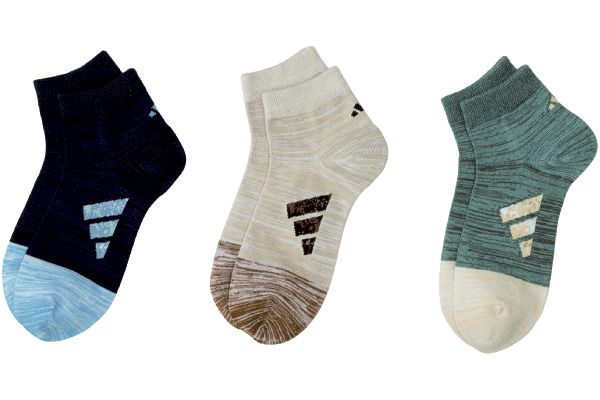 ［アディダス］ゆったり消臭ツートーンソックス （３色組）２２〜２４ｃｍ