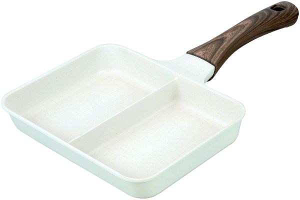 同時調理できる仕切り付きフライパン