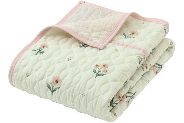 水洗い2重ガーゼ肌掛けふとん １４０×１９０ｃｍピンク