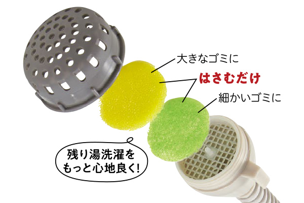 ふろ水ホースのキャッチフィルター