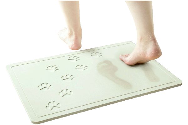 【ネット限定】さらっと快適　珪藻土バスマット　（L）　キャット