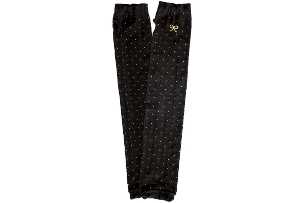 ワンポイント刺繍ドット柄アームカバー