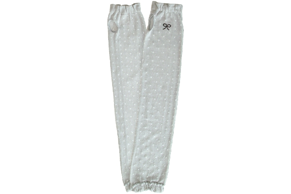 ワンポイント刺繍ドット柄アームカバー