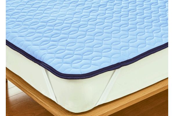 【ネット限定】感じてドライ＆触ってクール【下Ｒ】涼感敷パッド　　セミダブル　120×205ｃｍ　ブルー