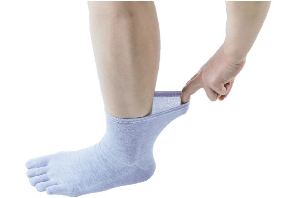 肌コットンゆったり５本指ソックス