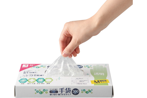 【ネット限定】ポリエチレン手袋　（Ｍ　300枚入）