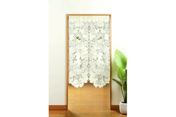 刺しゅうレースのれん