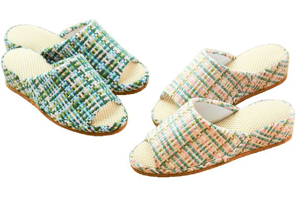 ヒールスリッパざっくり編み