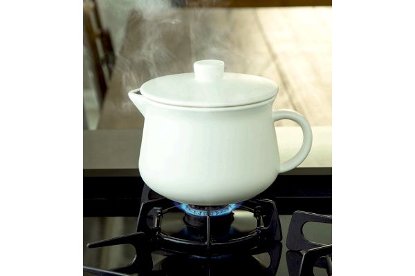 【ネット限定】ギュッとポット　　1.1L　ミルクホワイト