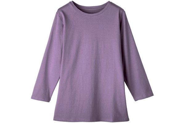 デイリーコットン７分袖クルーネックプルオーバー