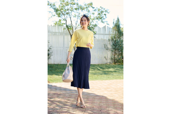 デイリーコットン７分袖クルーネックプルオーバー