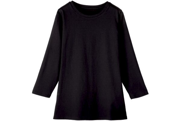 デイリーコットン７分袖クルーネックプルオーバー