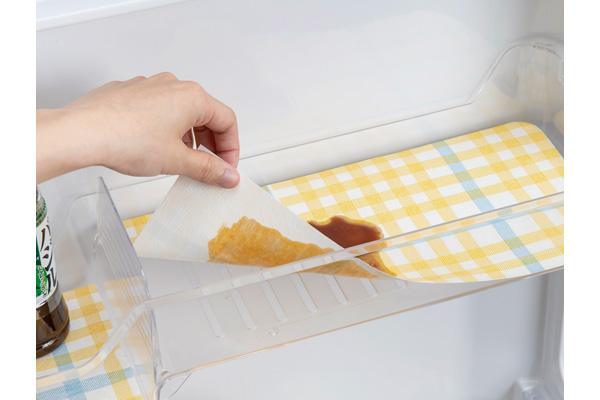 消臭冷蔵庫マット[チェック柄]