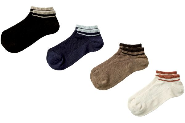 トップラインメッシュスニーカー丈ソックス