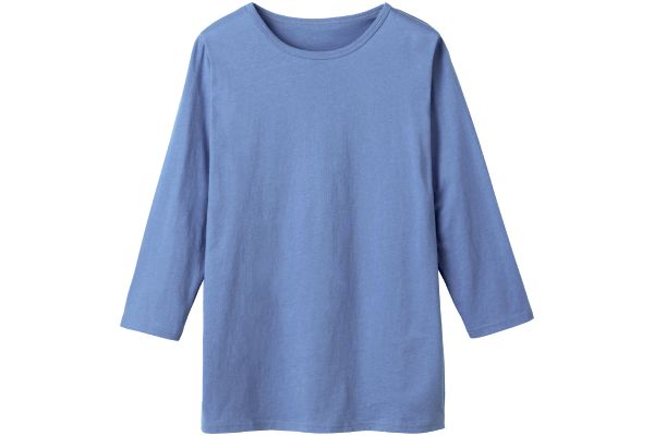 デイリーコットン７分袖クルーネックプルオーバー