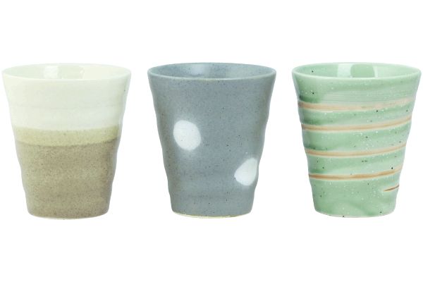 【ネット限定】［美濃焼］山霧お茶カップ　（３柄組）