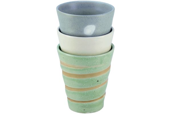 【ネット限定】［美濃焼］山霧お茶カップ　（３柄組）