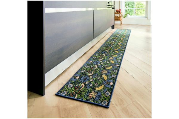 キッチンマット　モリスいちご泥棒 ４０×２４０ｃｍ