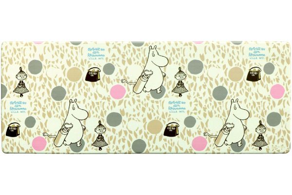 【ネット限定】［ムーミン］拭けるキッチンマット　　120cm　サークル