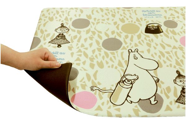 【ネット限定】［ムーミン］拭けるキッチンマット　　120cm　サークル