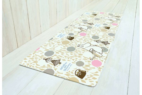 【ネット限定】［ムーミン］拭けるキッチンマット　　120cm　サークル