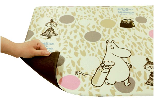 【ネット限定】［ムーミン］拭けるキッチンマット　　180cm　サークル