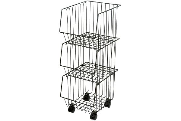 スタッキングワイヤーバスケット3段