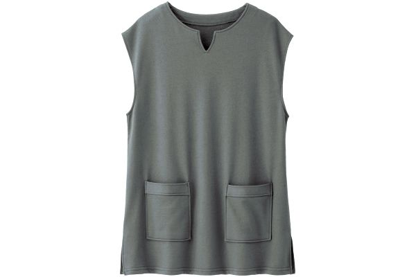 やわらかおしゃれベスト Ｍチャコール