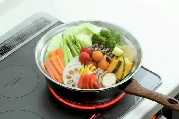 四季彩　26・28ｃｍ対応　フライパンスチーマー