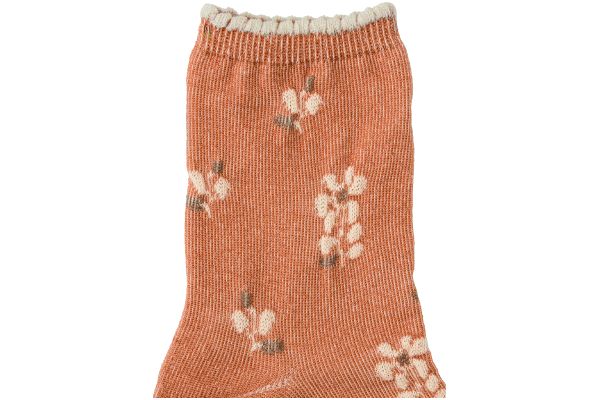 肌コットンフラワーソックス
