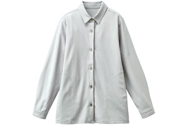 スラブ織りポケット付きシャツジャケット