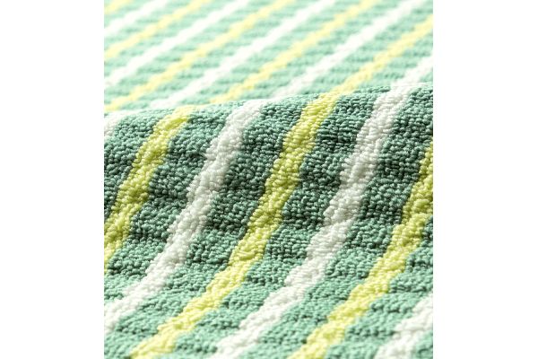 足もとサラリキッチンマットグリーンライン