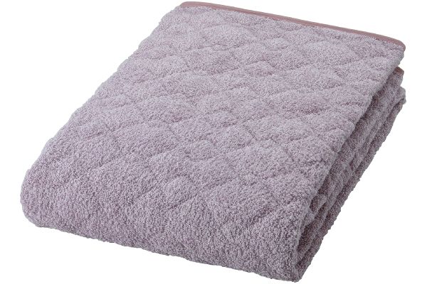 やわらか杢調タオル地敷パッド （シングル）ローズピンク