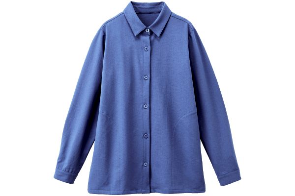 スラブ織りポケット付きシャツジャケット