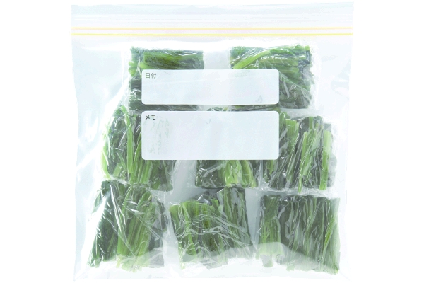 冷凍用ツインチャック袋　ヨコ型（メモ欄付）