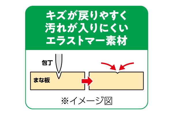 抗菌エラストマーまな板