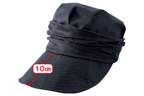 日よけつば広キャスケット