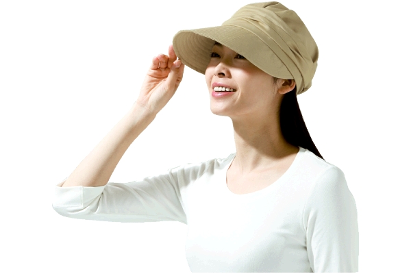 日よけつば広キャスケット