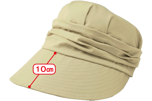 日よけつば広キャスケット