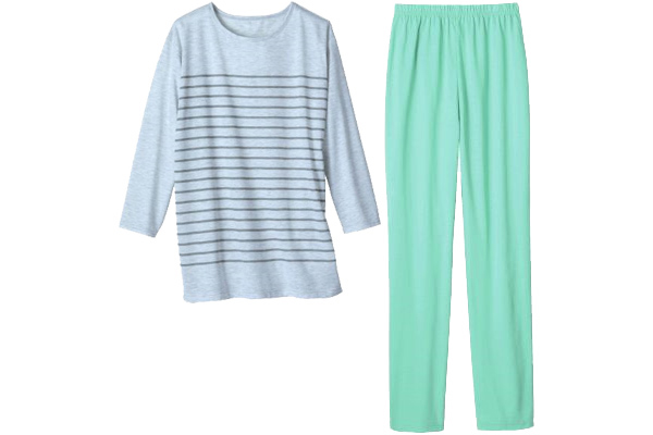 お家でゆったりらくらくルームウェア　７分袖 Ｍオフボーダー